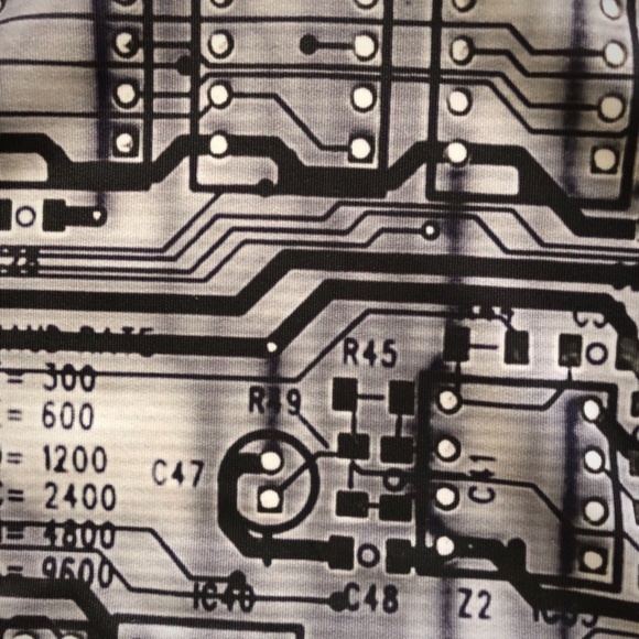 NWOT, Circuit Board Printed Design Leggings by Yizzam - Picture 4 of 14